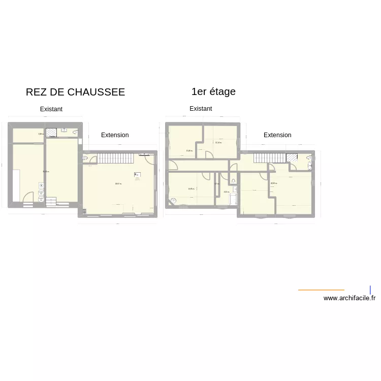 maison vide. Plan de 9 pièces et 168 m²