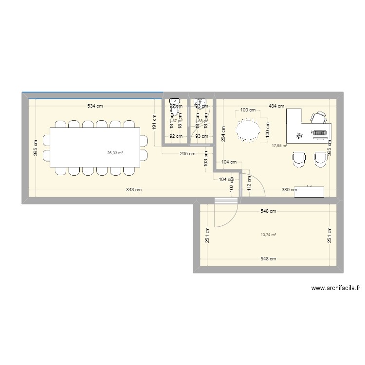 CAPEB 2A. Plan de 5 pièces et 61 m2