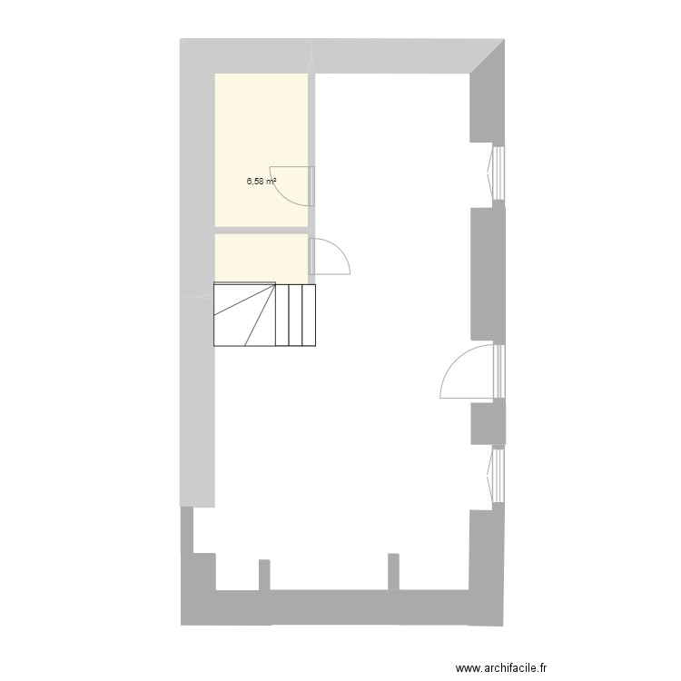 TRAME 3. Plan de 1 pièce et 7 m2