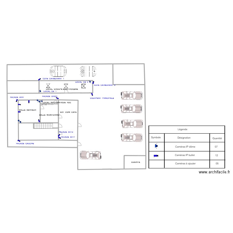 Plan campas dla prop. Plan de 3 pièces et 59 m2