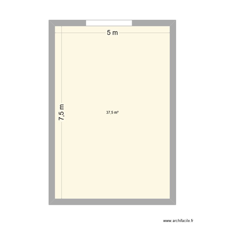 Carry. Plan de 1 pièce et 38 m2