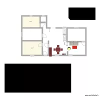 Plan 1 avec toit et meubles
