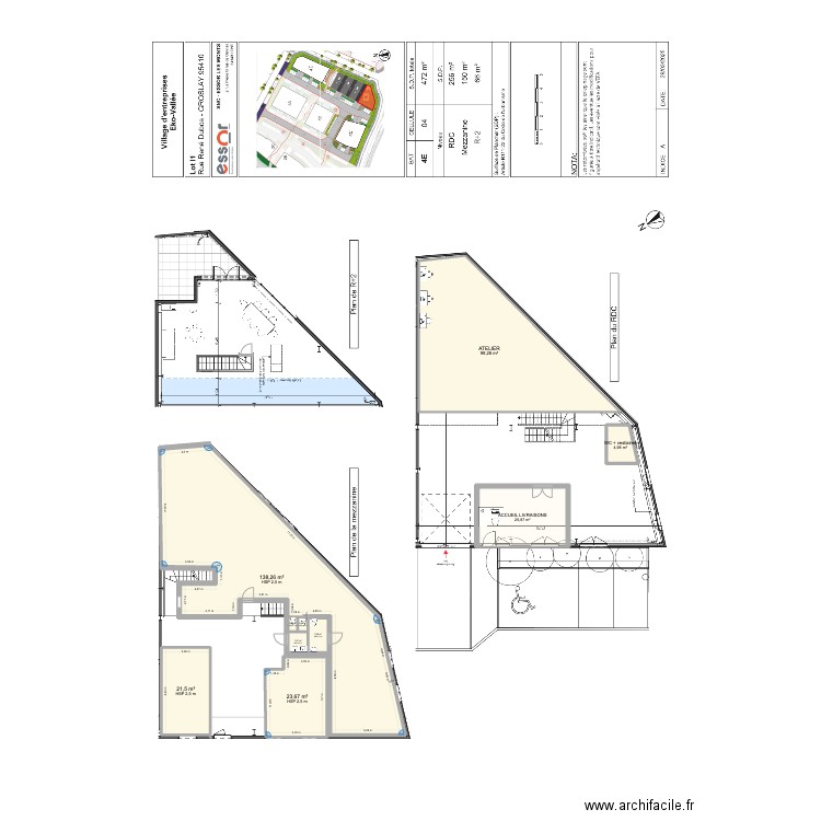 PLAN RDC. Plan de 10 pièces et 321 m2
