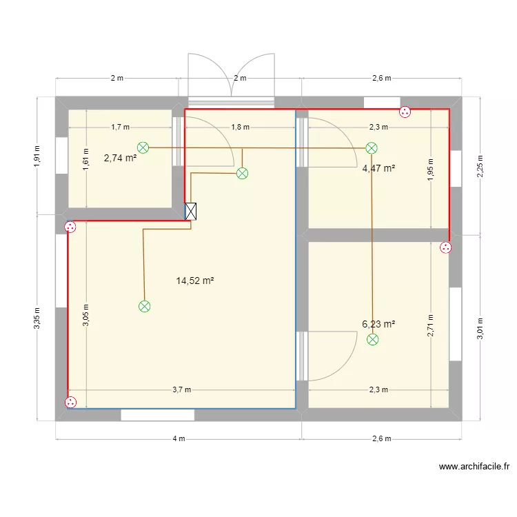studio. Plan de 