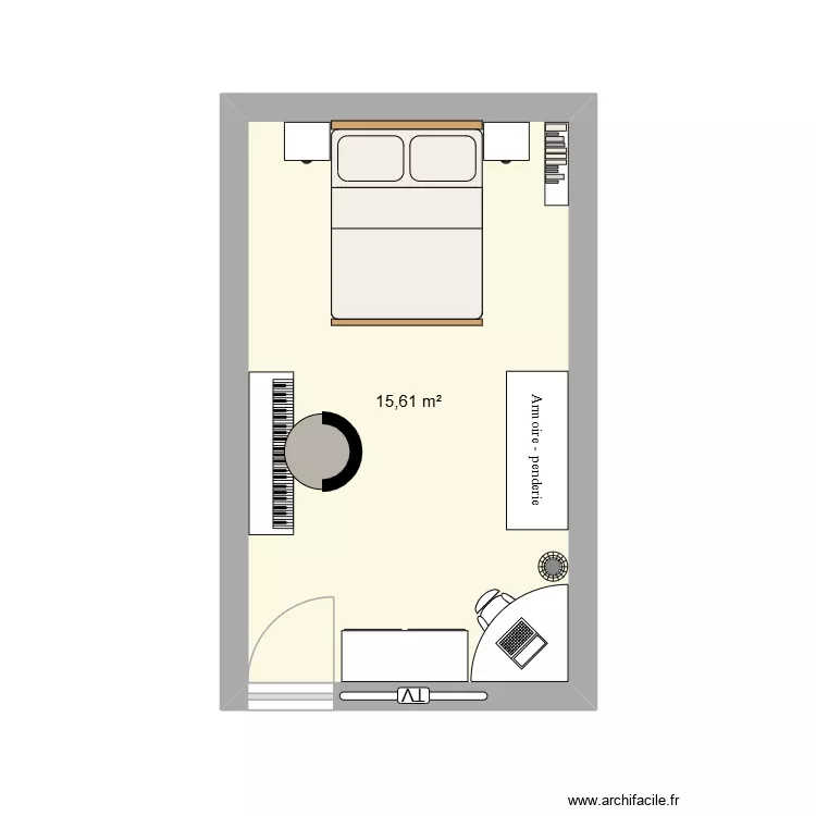 chambre. Plan de 1 et 16 m² chambre. Plan de 1 et 16 m²