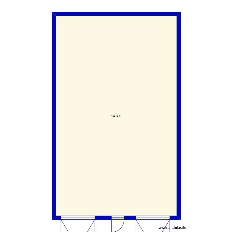 ma maison. Plan de 1 pièce et 122 m2