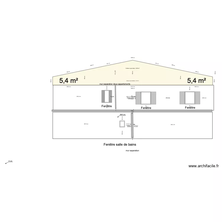 façade extérieure. Plan de façade extérieure. Plan de