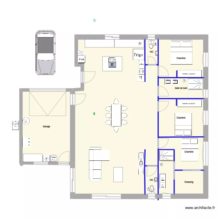 maison domi. Plan de maison domi. Plan de