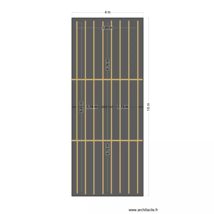GARAGE. Plan de 1 pièce et 33 m²