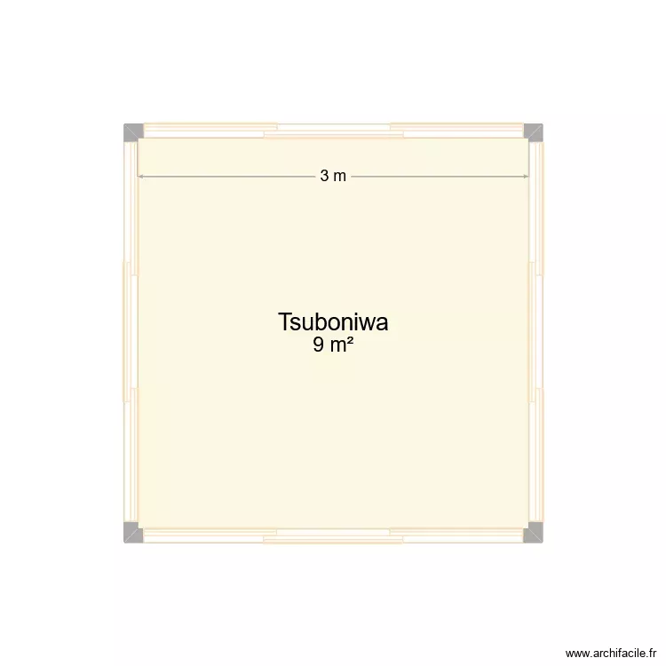 debut maison Tsuboniwa. Plan de 1 Pièce et 9 m² debut maison Tsuboniwa. Plan de 1 Pièce et 9 m²