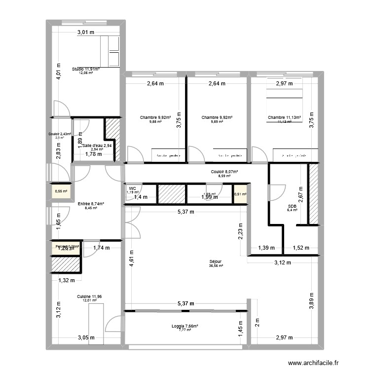 23 Quai Gambetta 2 lots cotes r&eacute;elles. Plan de 0 pièce et 0 m2