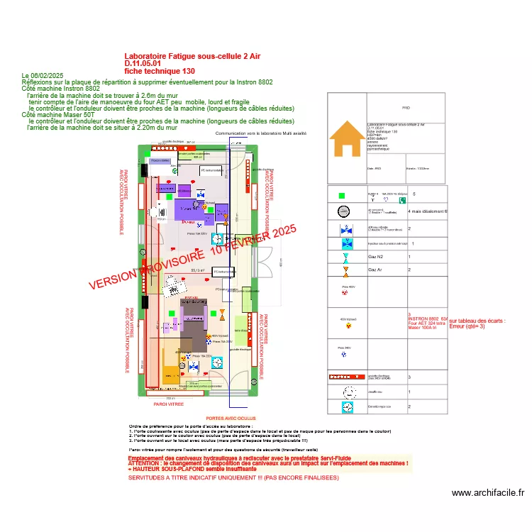 Fiche 130-Fatigue sous cellule 2 sous air V2025-02-10. Plan de 