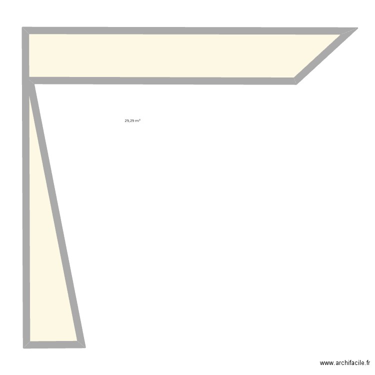 Plan Mr. ROUSSELBIN . Plan de 1 pièce et 29 m2