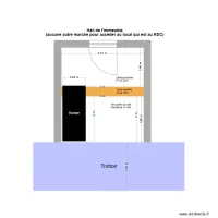 sch&eacute;ma hall avec mesures