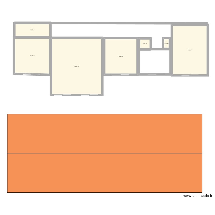 001. Plan de 7 pièces et 138 m2