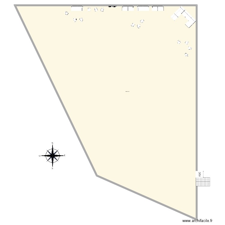 Ssh. Plan de 1 pièce et 896 m2