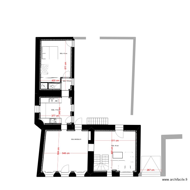 13 pl de l'église . Plan de 0 pièce et 0 m2