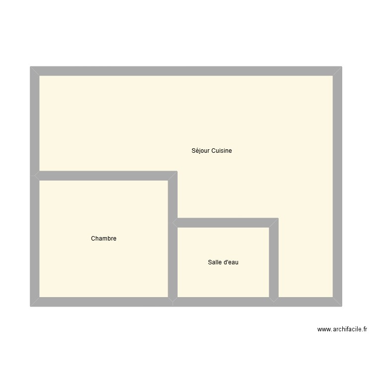 350602370. Plan de 3 pièces et 52 m2