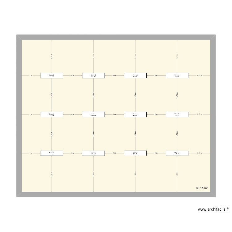 Lampes. Plan de 1 pièce et 80 m2