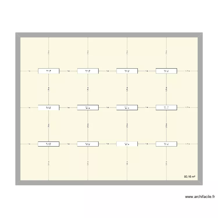 Lampes. Plan de 1 pièce et 80 m²