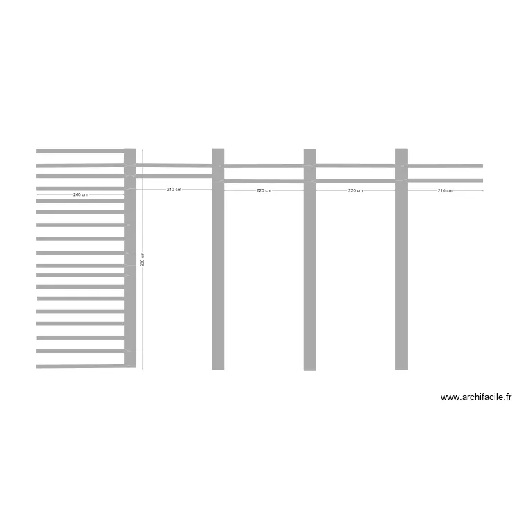 Poutres et plafond &agrave; sabler. Plan de 