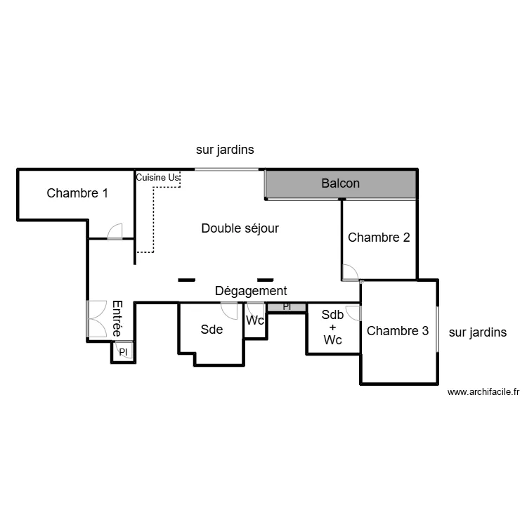 MORAND.projet&eacute;. Plan de 