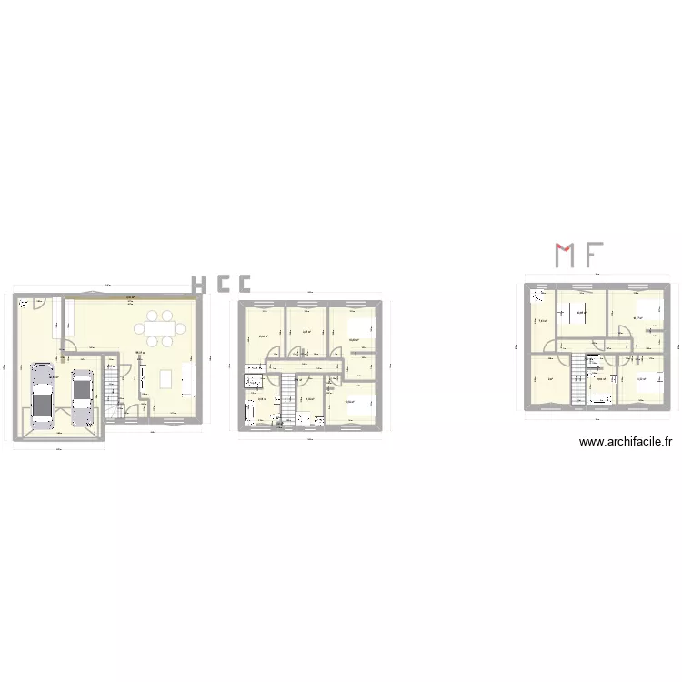 Marange-Silvange. Plan de 19 pièces et 231 m²