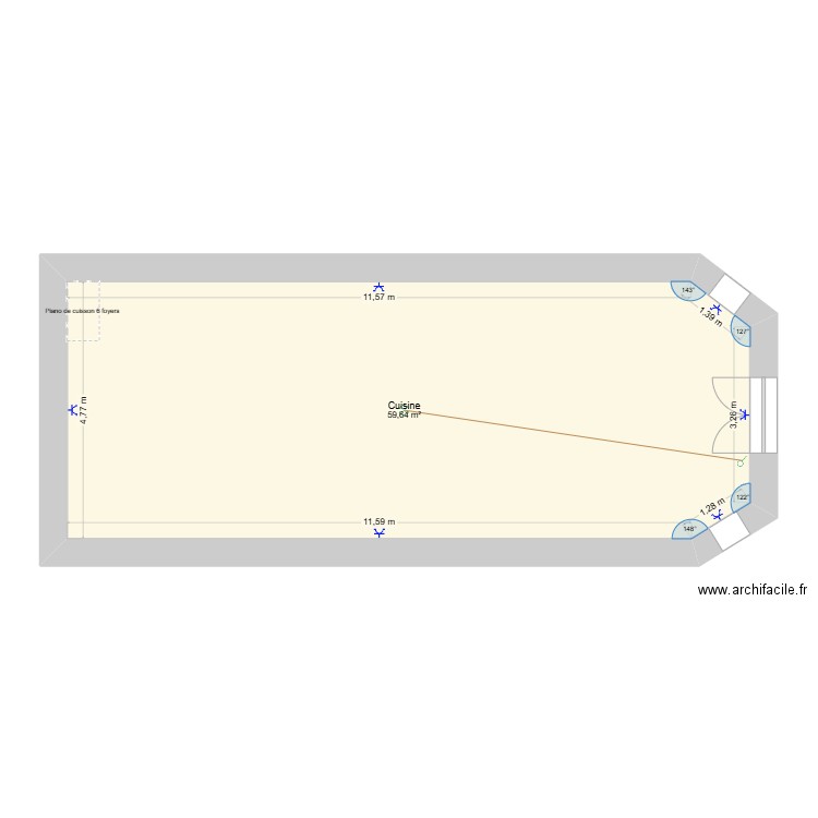 MD EPICE. Plan de 1 pièce et 60 m2