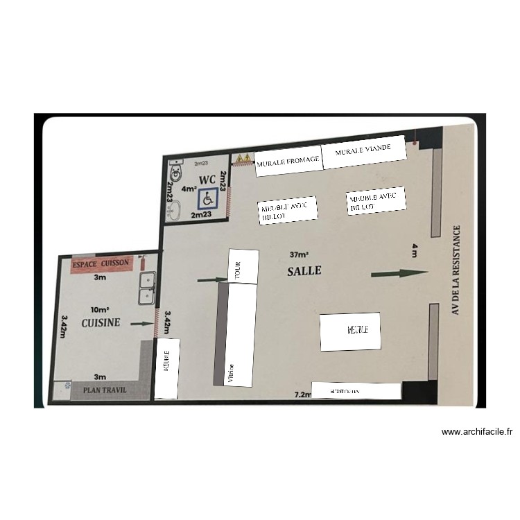 METS CARNES. Plan de 0 pièce et 0 m2