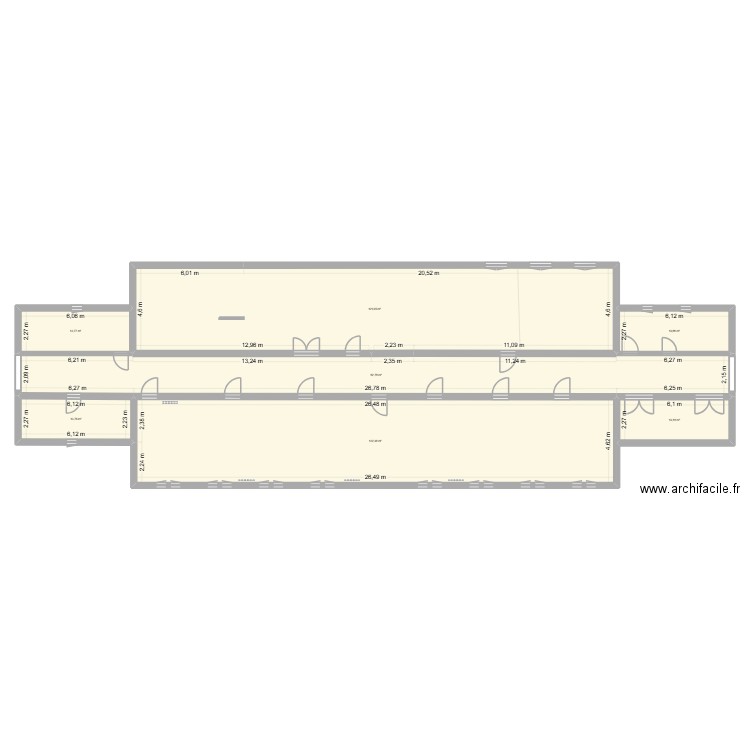 Arts plast N4 avant travaux. Plan de 7 pièces et 382 m2