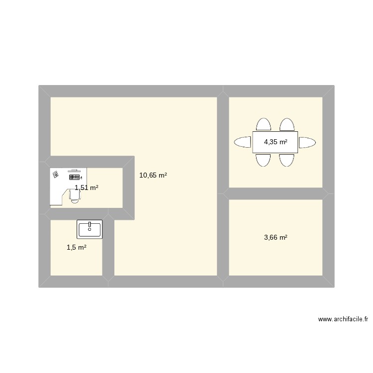 plans maison 2. Plan de 5 pièces et 22 m2
