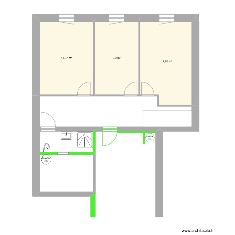 etage. Plan de 0 pièce et 0 m2