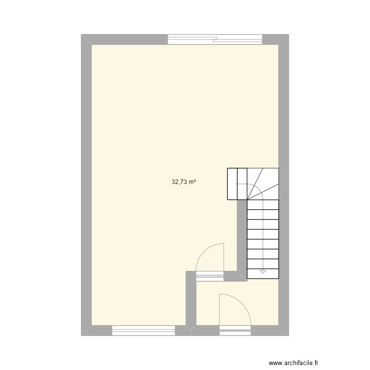 Tourcoing. Plan de 1 pièce et 33 m2