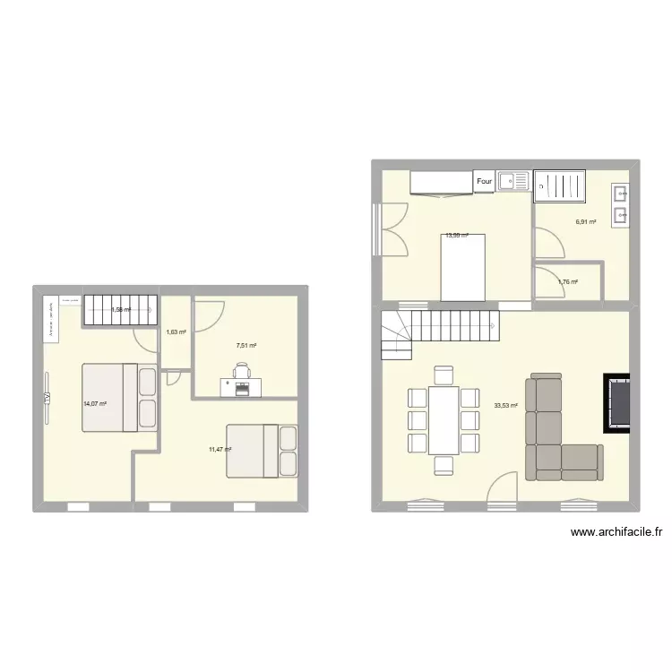Maison 50800. Plan de 9 Pièces et 92 m²
