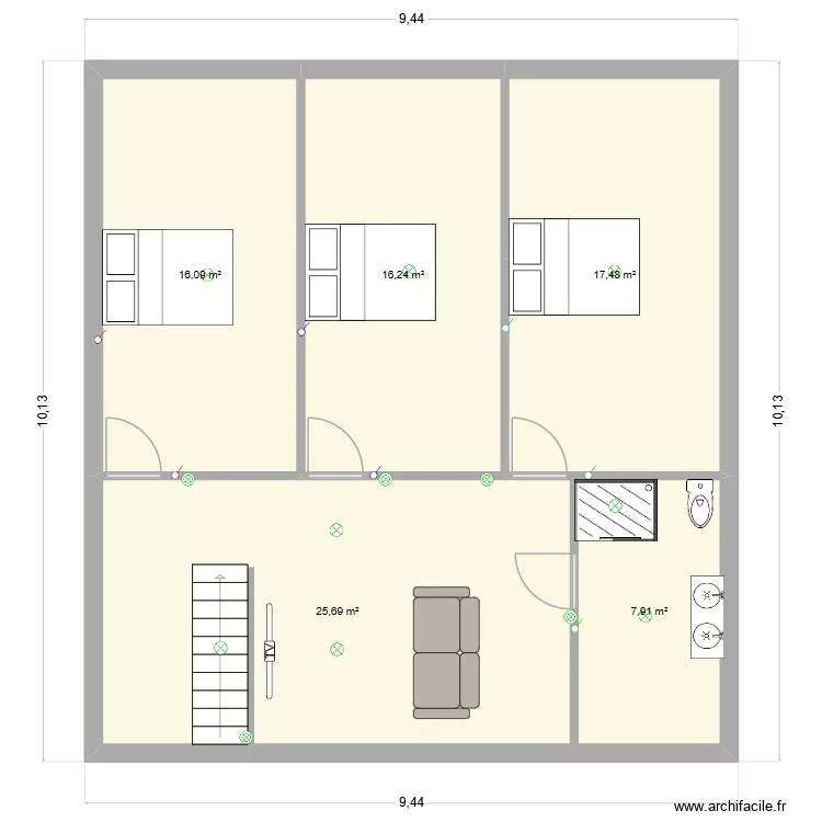 floup. Plan de 5 et 83 m² floup. Plan de 5 et 83 m²