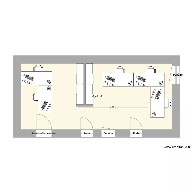 Bureaux RA 2. Plan de 