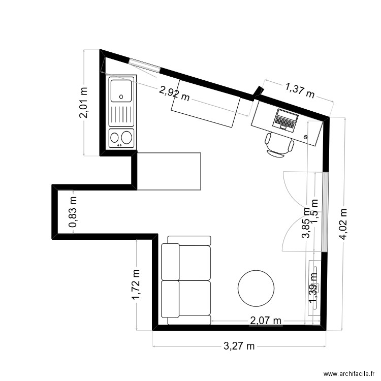 appart. Plan de 0 pièce et 0 m2