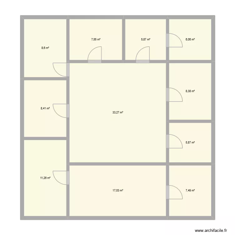 70 sidi mohamed SS. Plan de 11  et 120 m²