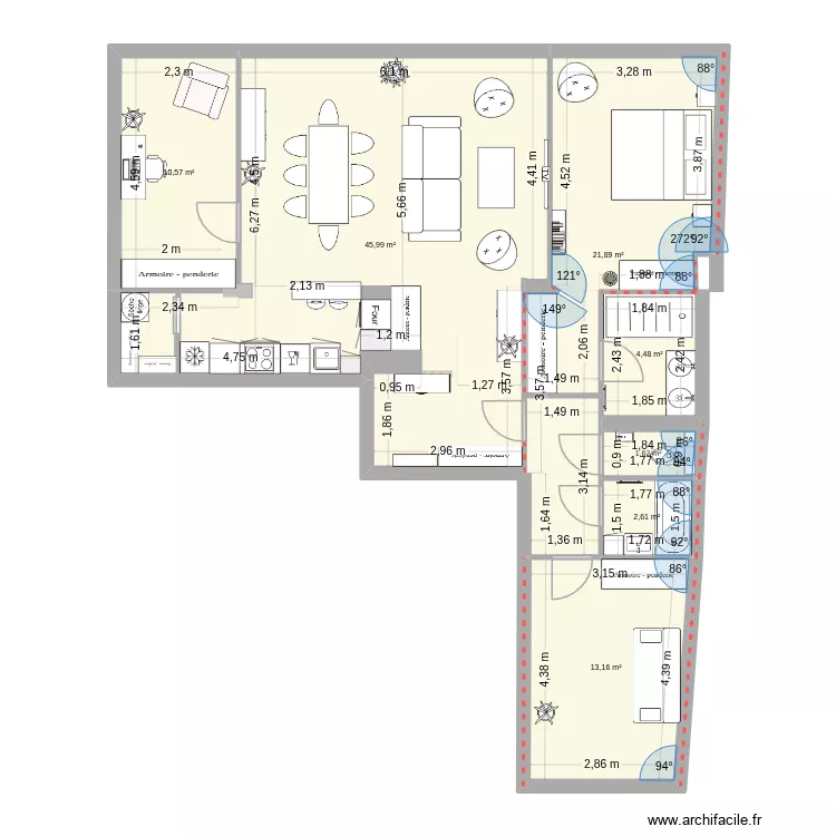 Plan M&G - Proposition 1. Plan de 7  et 100 m²