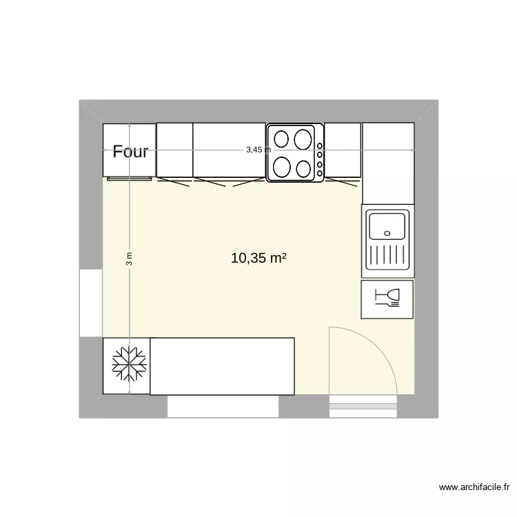 Cuisine codos. Plan de 