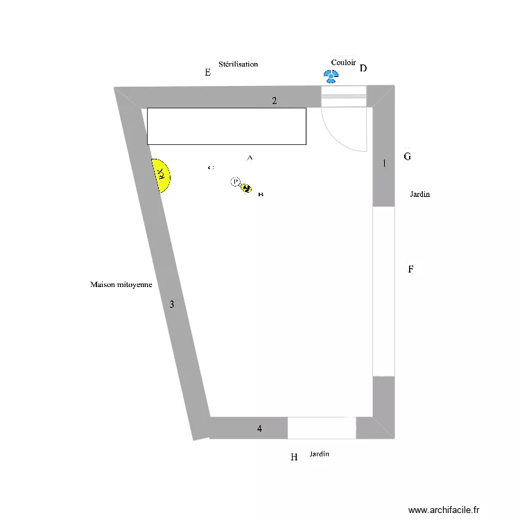 Cabinet 1 F&eacute;es des dents. Plan de 