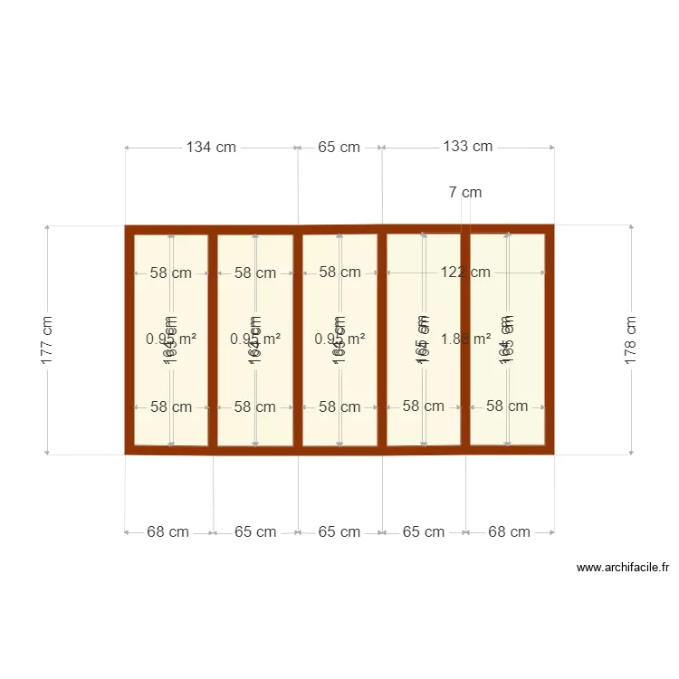 Plancher r&eacute;duit SA. Plan de 