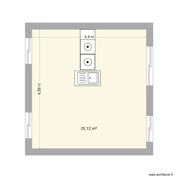 buanderie. Plan de 