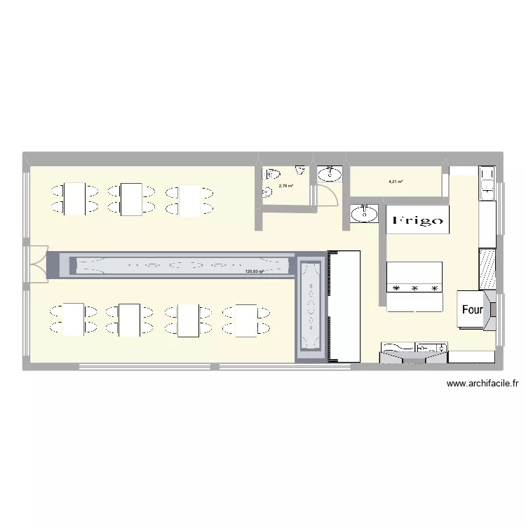 terminus. Plan de 3  et 128 m²