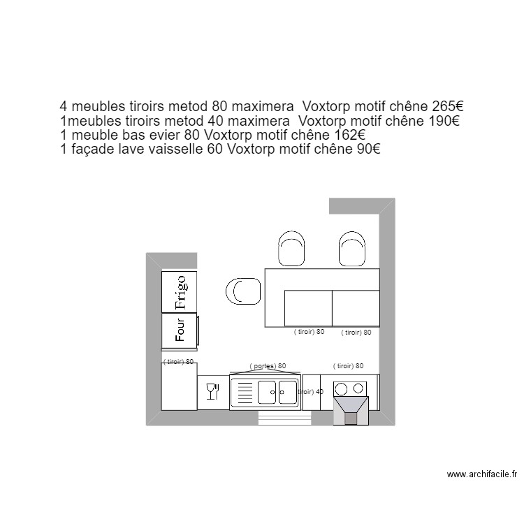 cuisine audebeau oskab . Plan de 0 pièce et 0 m2