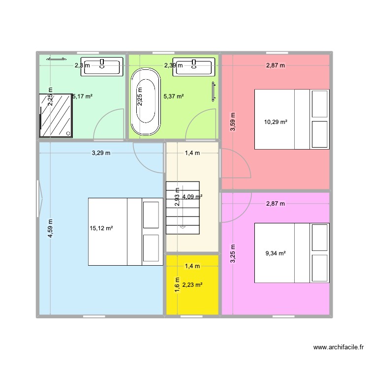 1er &eacute;tage. Plan de 0 pièce et 0 m2