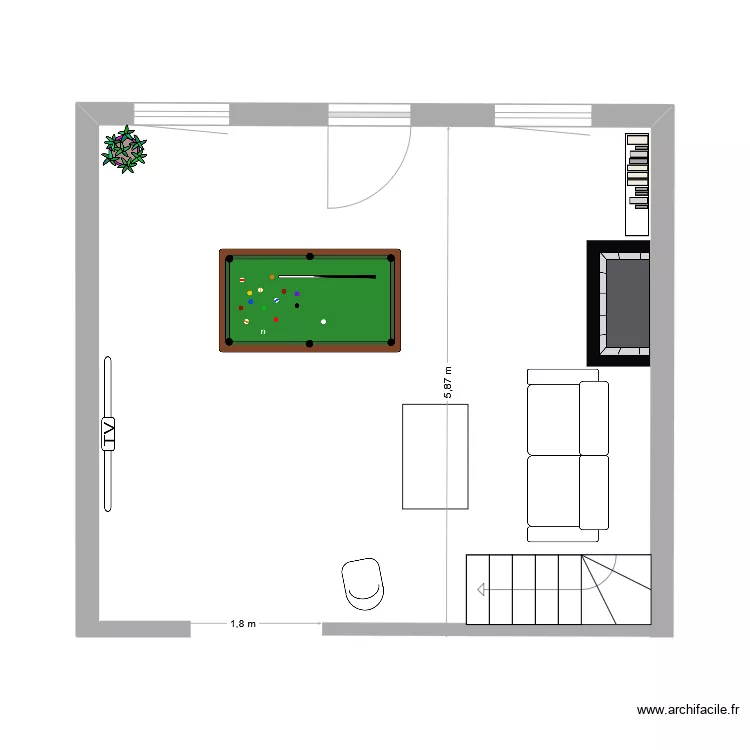 salon séjour maison Linselles. Plan de salon séjour maison Linselles. Plan de