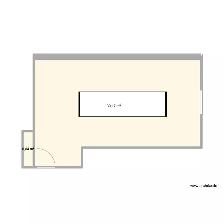 Local Impression. Plan de 2 Pièces et 31 m² Local Impression. Plan de 2 Pièces et 31 m²