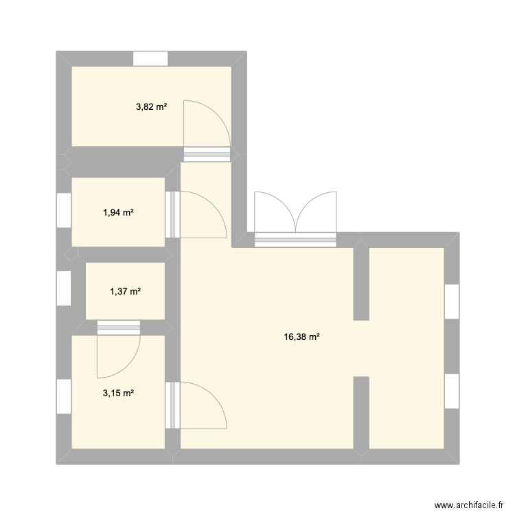 calou. Plan de 5 pièces et 27 m2
