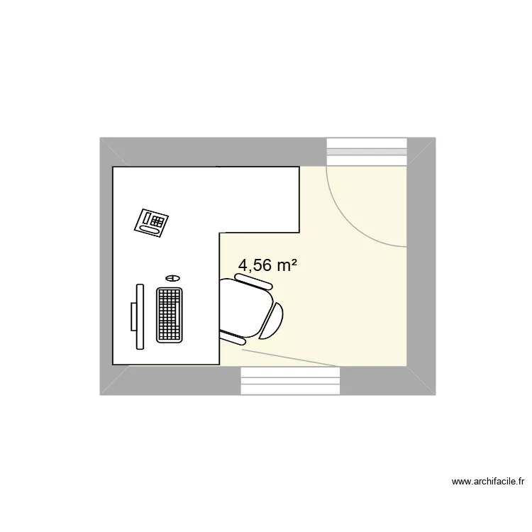 lingerie. Plan de 1  et 5 m²